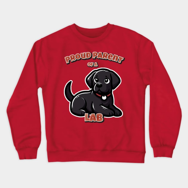 Black Labrador Cute Crewneck Sweatshirt by k9-tee